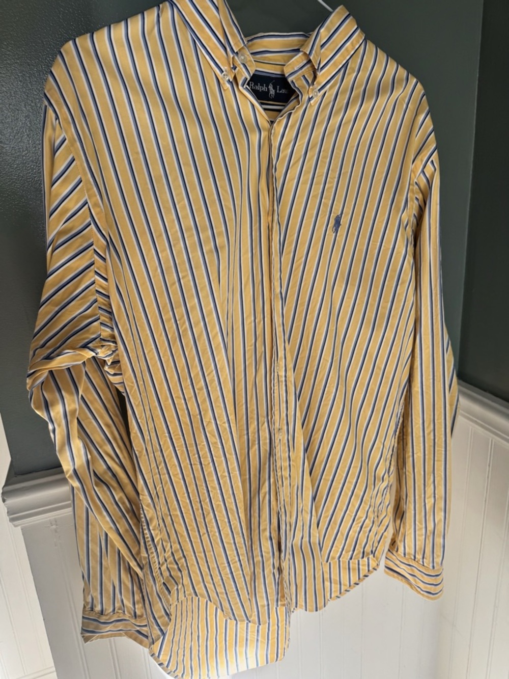 Vintage Ralph Lauren Men's Button A Large 90s